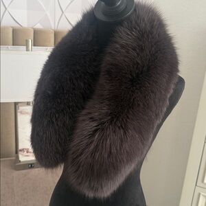 Lilac dyed fox fur collar  by saga